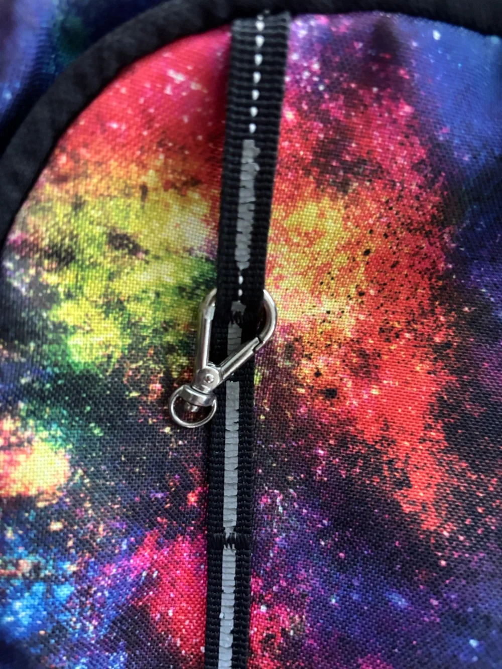 Lands' End Galaxy-Print Backpack in Purple with Multicolor Accents
